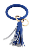 Load image into Gallery viewer, Leather Coated Key Ring With Leather Tassel
