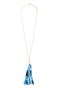 Fabric Tassel Pendant Necklace