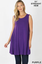 Load image into Gallery viewer, Round Neck Sleeveless Tunic With Side Pockets
