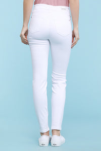 Judy Blue Ankle Fray Destroyed Skinny White