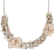 Load image into Gallery viewer, Vintage Pearl Necklace With Ivory Flowers
