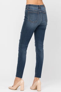 Judy Blue High Waist Leopard Patch Skinny