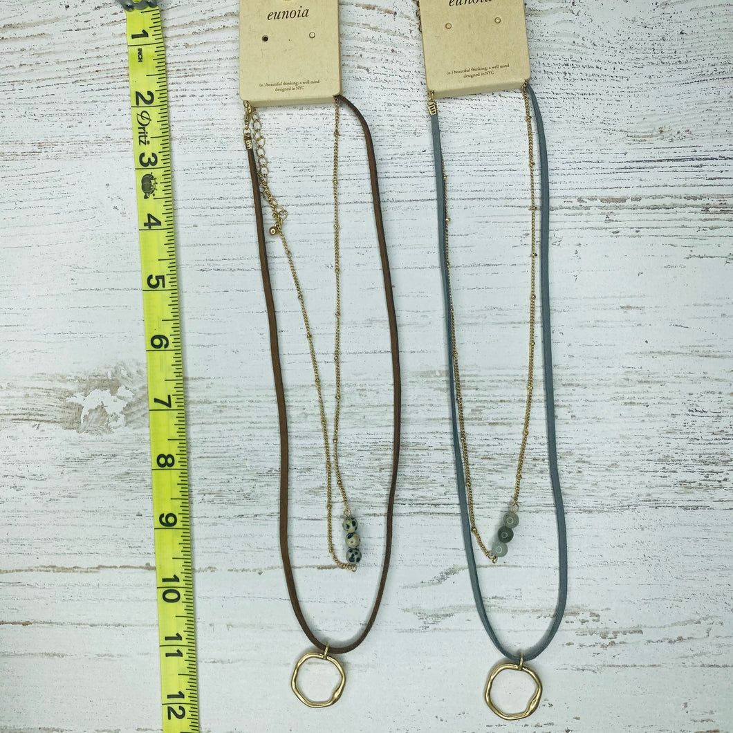 Double Stacked round Necklace