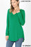Load image into Gallery viewer, Long Sleeve V neck Dolphin Hem Top
