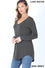 Load image into Gallery viewer, Long Sleeve V neck Dolphin Hem Top
