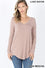 Load image into Gallery viewer, Long Sleeve V neck Dolphin Hem Top
