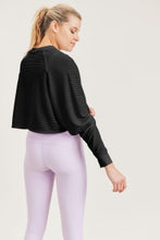Load image into Gallery viewer, Striped Mesh Cropped Top
