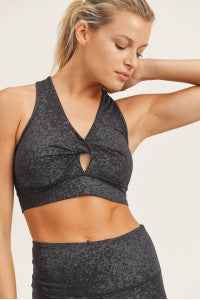 Flake Foil Twisted Sports Bra