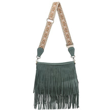 Load image into Gallery viewer, Sadie Suede Fringe Crossbody w/ Guitar Strap

