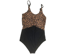 Load image into Gallery viewer, Women&#39;s One Piece Leopard Print Color Block
