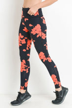 Load image into Gallery viewer, Highwaist Vintage Leggings Hibiscus Black
