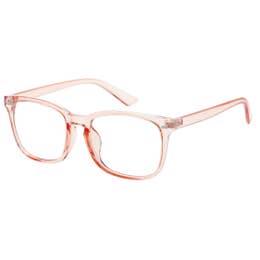 Orange Horn-Rimmed Frame Blue Light Blocker Glasses