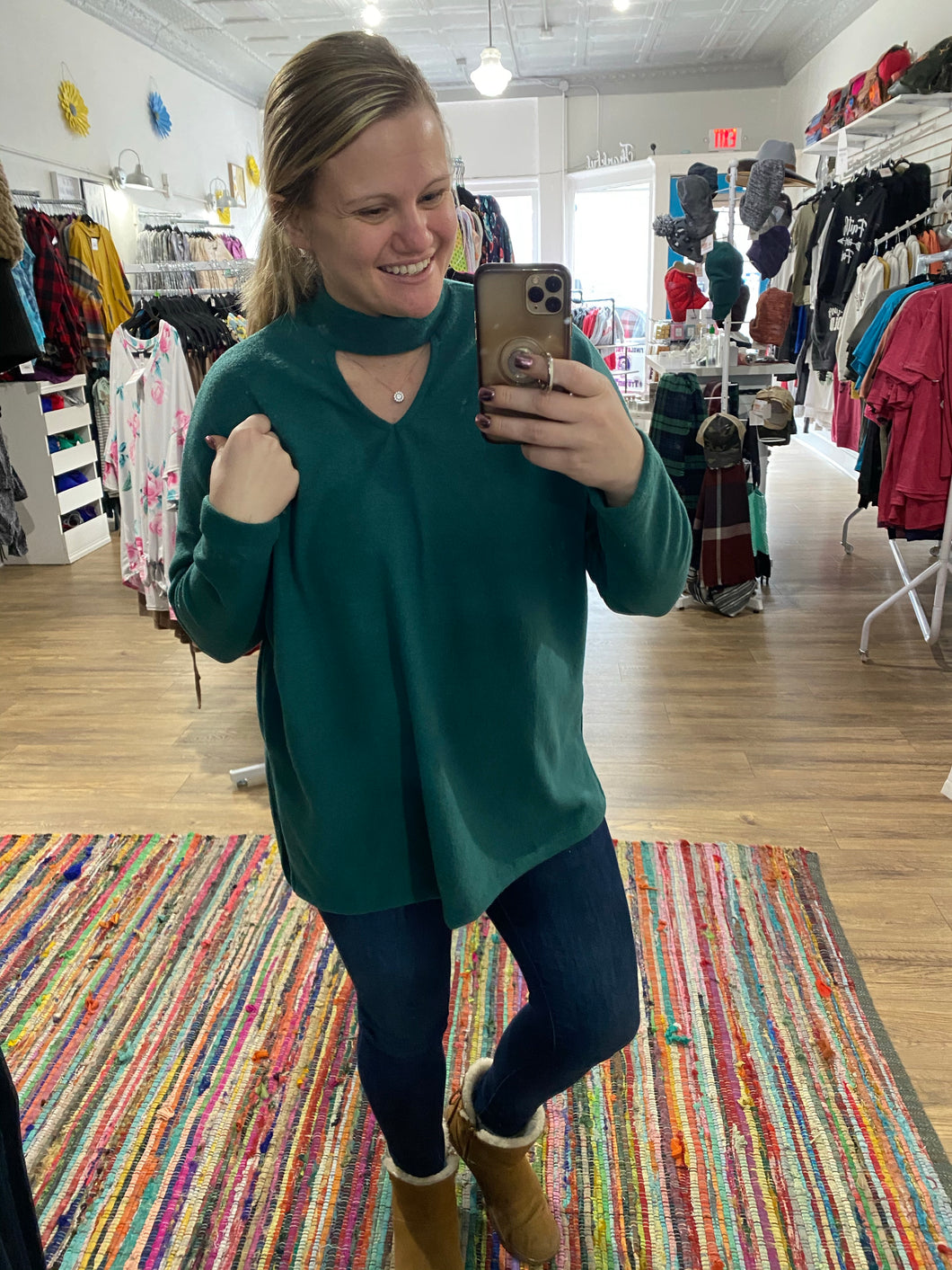 Keyhole Light Weight Sweater