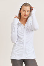 Load image into Gallery viewer, Gathered Front Hoodie Jacket
