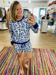 Cheetah Print Knit Shorts