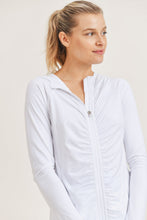 Load image into Gallery viewer, Gathered Front Hoodie Jacket

