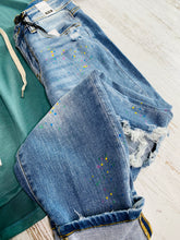 Load image into Gallery viewer, Judy Blue Rainbow Splash Boyfriend
