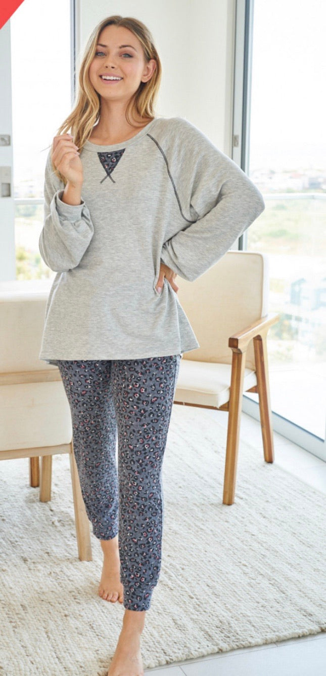 Lounge with Cheetah Joggers