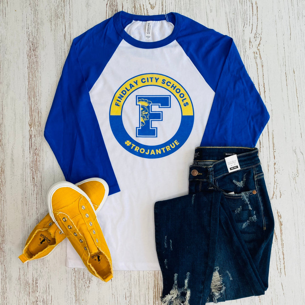 Kids Findlay Trojan Baseball Tee