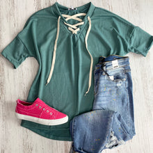 Load image into Gallery viewer, Criss Cross V Neck Top
