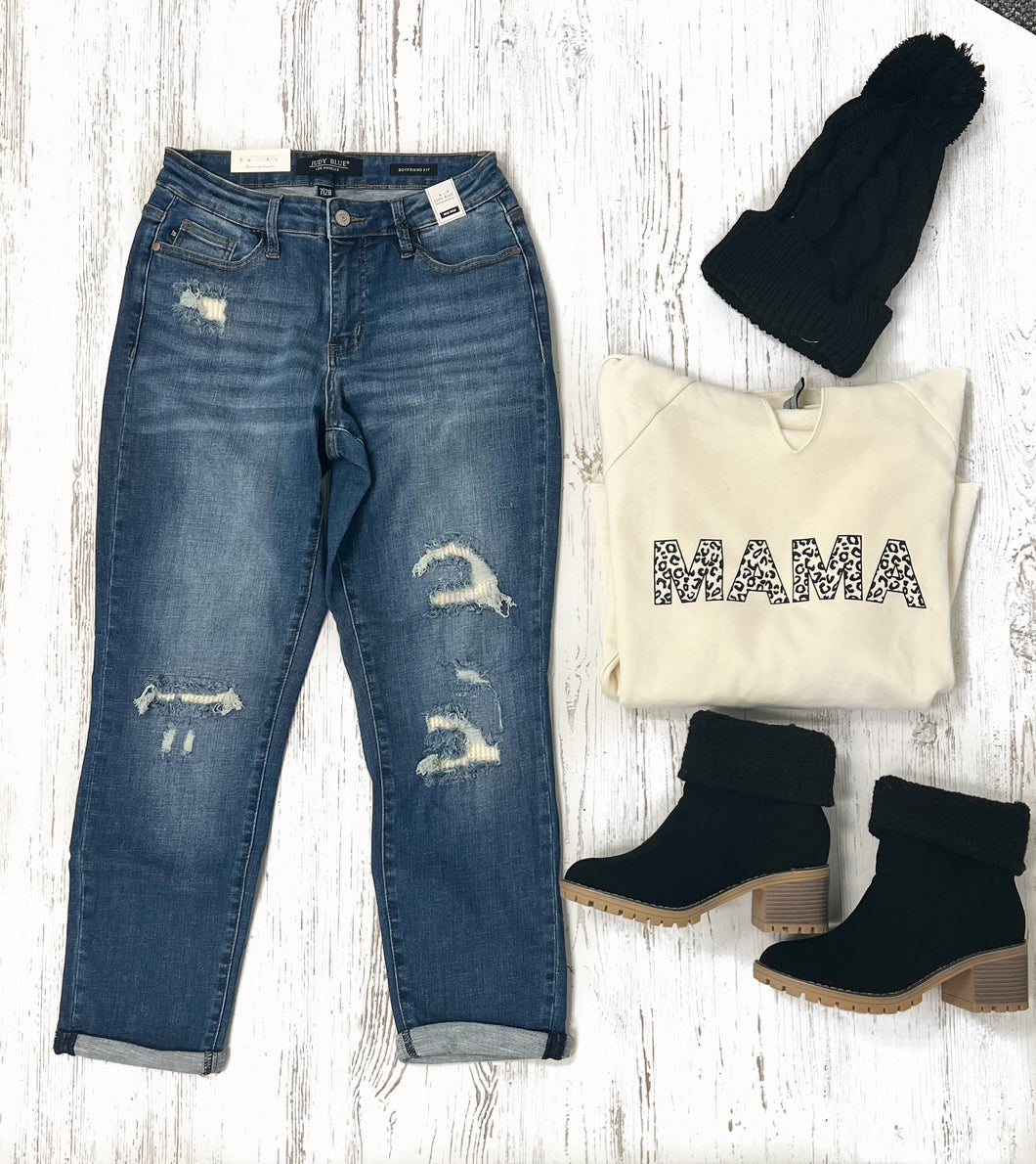 Judy Blue Thermal Patch Boyfriend