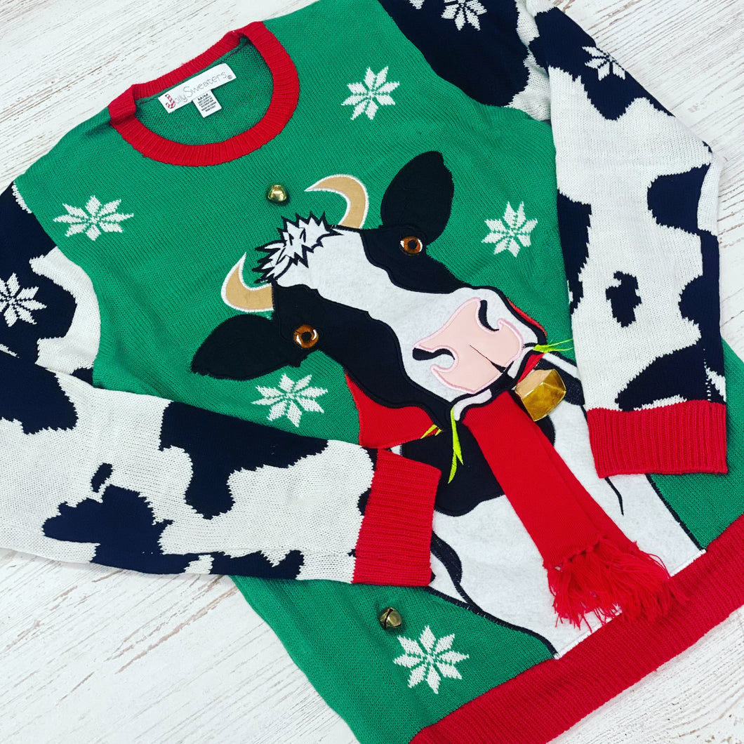 Ugly Christmas Sweater: Cow Bells
