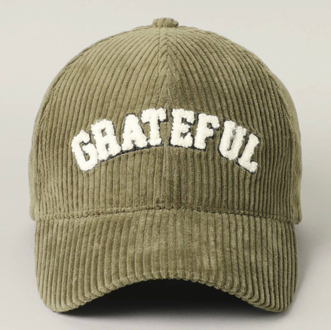 Grateful corduroy ballcap