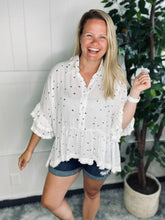 Load image into Gallery viewer, Polka Dot Babydoll Top

