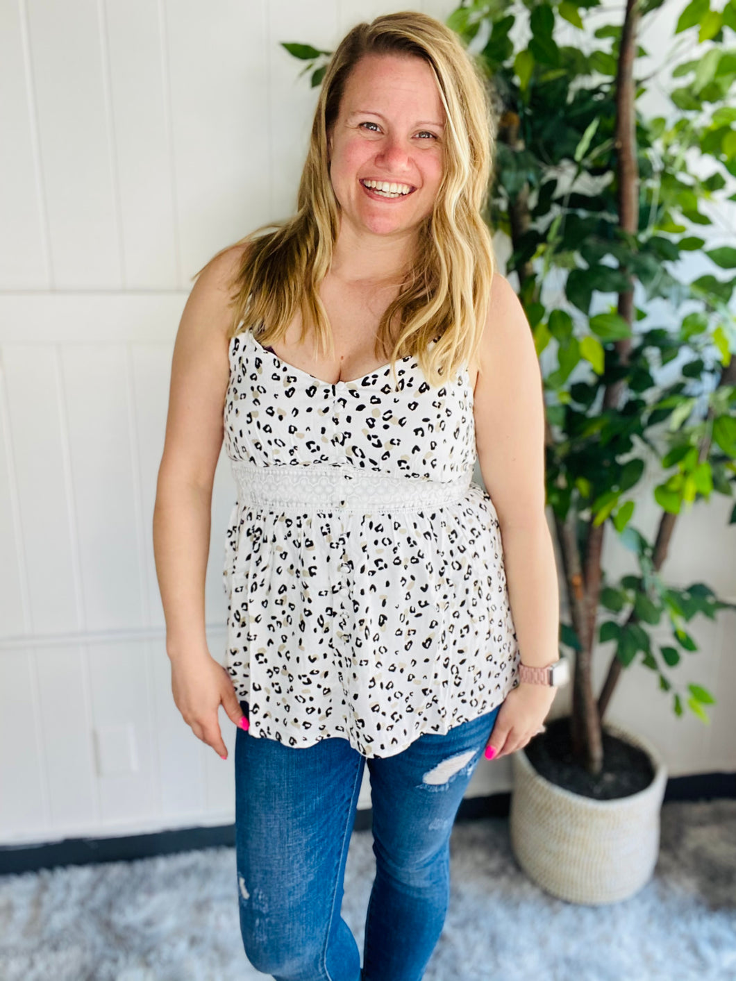 Button Detailed Cami Top