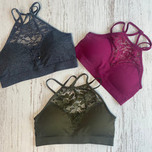 Load image into Gallery viewer, High Neck Lace Cutout Bralette
