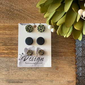 Army Green, Black & Tan Stud Pack
