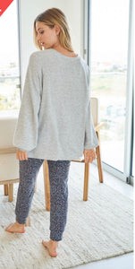 Lounge with Cheetah Joggers