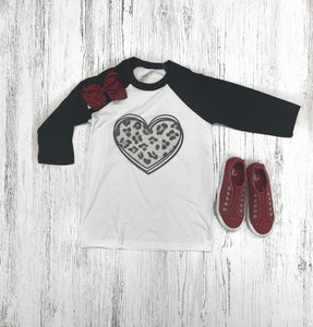 Kids leopard Heart