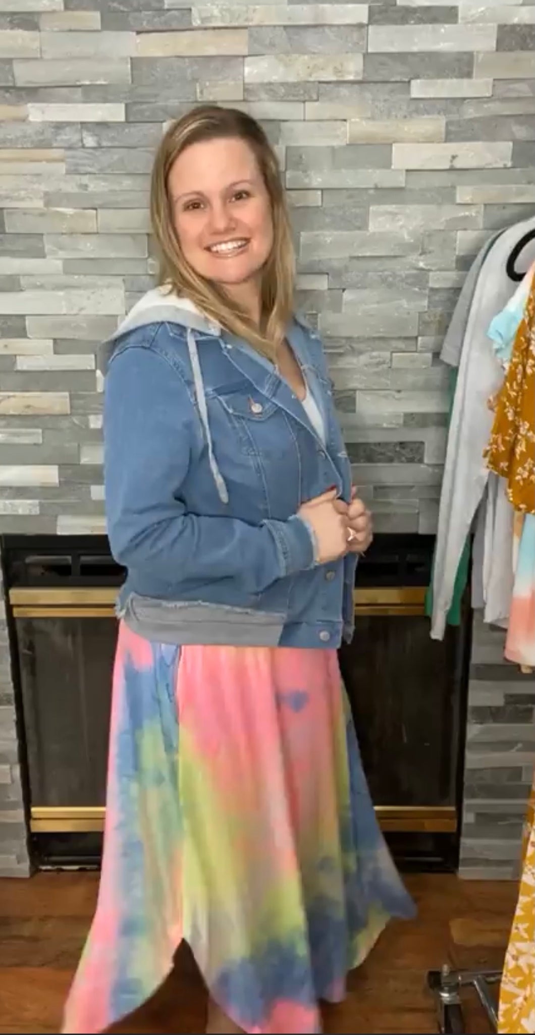 Tie Dye Mid Skirt