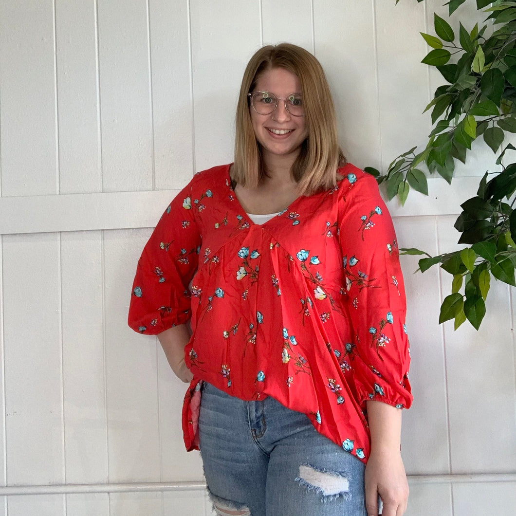Floral Flow Top