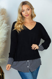 Layered V Neck Sweater