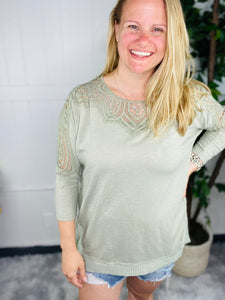 Lace Round Neck Top