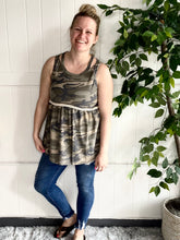 Load image into Gallery viewer, Camo Pompom Tank
