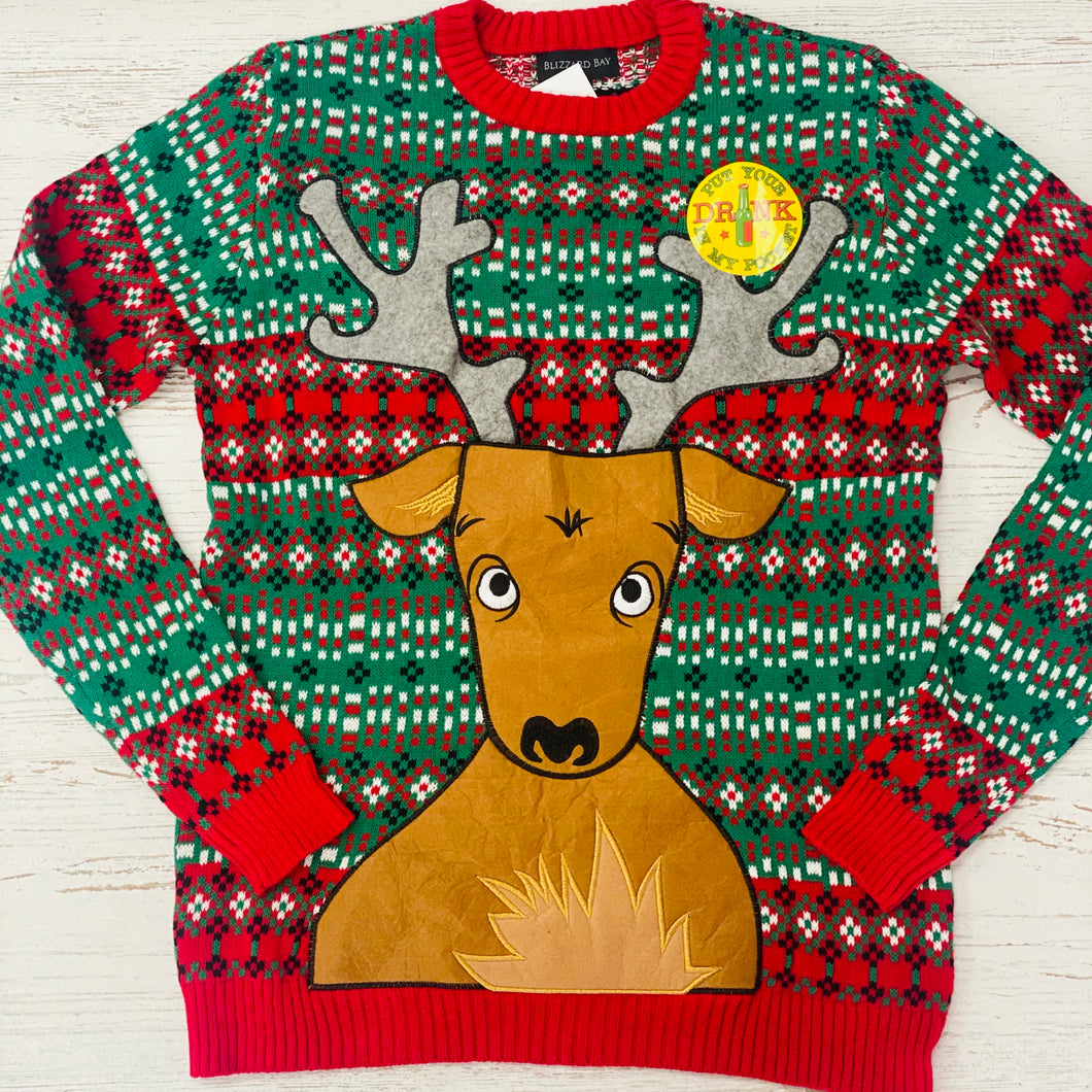 Ugly Christmas Sweater: Reindeer Drink Holder