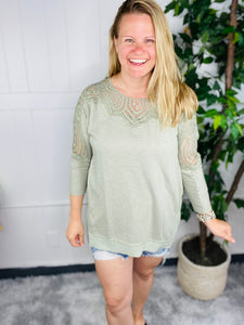 Lace Round Neck Top